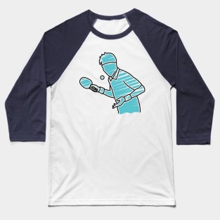 silhouette of table tennis player Baseball T-Shirt